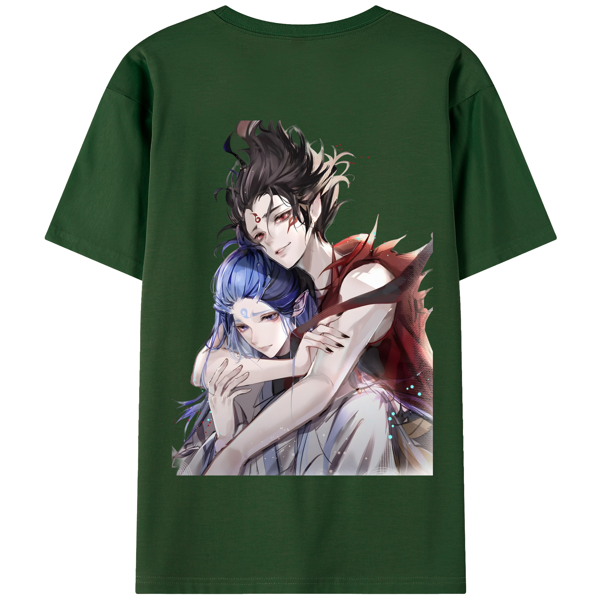 （画像用） Ne Zha 2 ナタ 魔童の大暴れ 綿100％半袖Tシャツ（背面プリント）